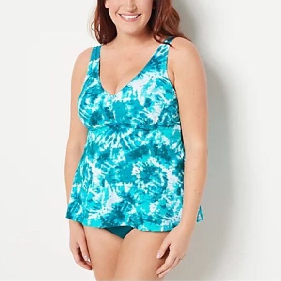Kim Gravel x Swimsuits For All Flowy Tankini and Brief Set - Picture 2 of 8